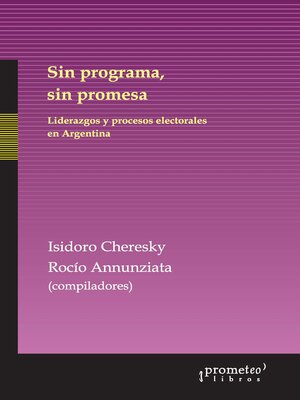 cover image of Sin programa, sin promesa